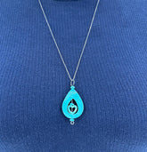 Blue Heart Pendant Great Mother's Day Gift One of a Kind Get it Before its Gone! NEW - RealThreads